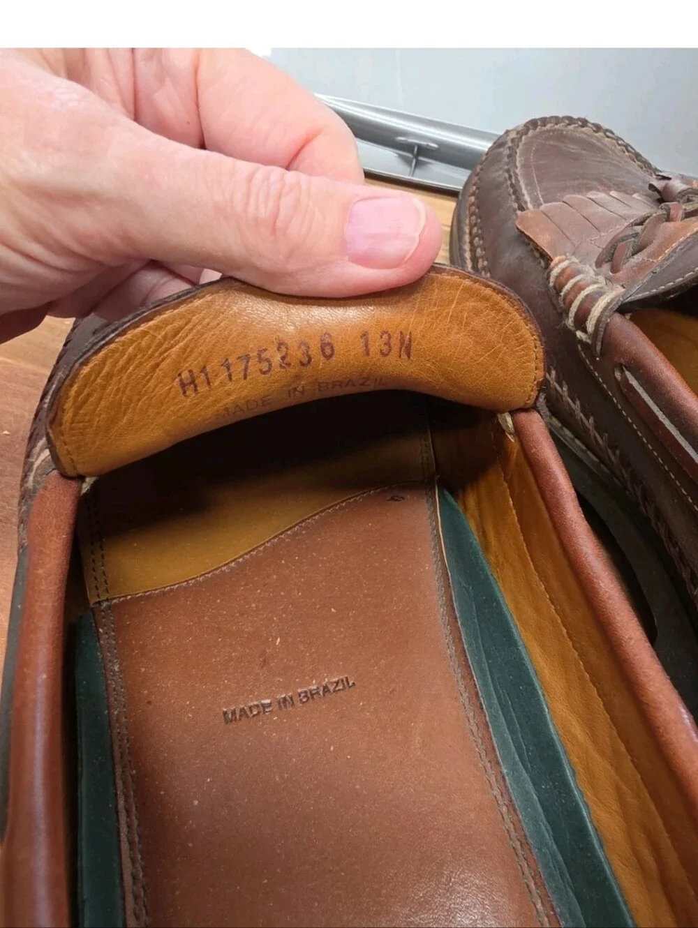 H.S. Trask Shoes Mens Size 13N Brown Leather Slip On Tassel Loafers
